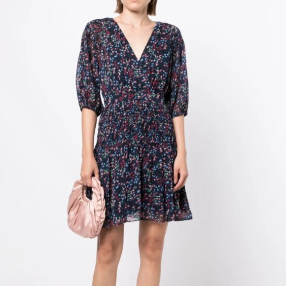 Ted Baker Casadee Smock Panel Wrap Mini Dress Size 1/S